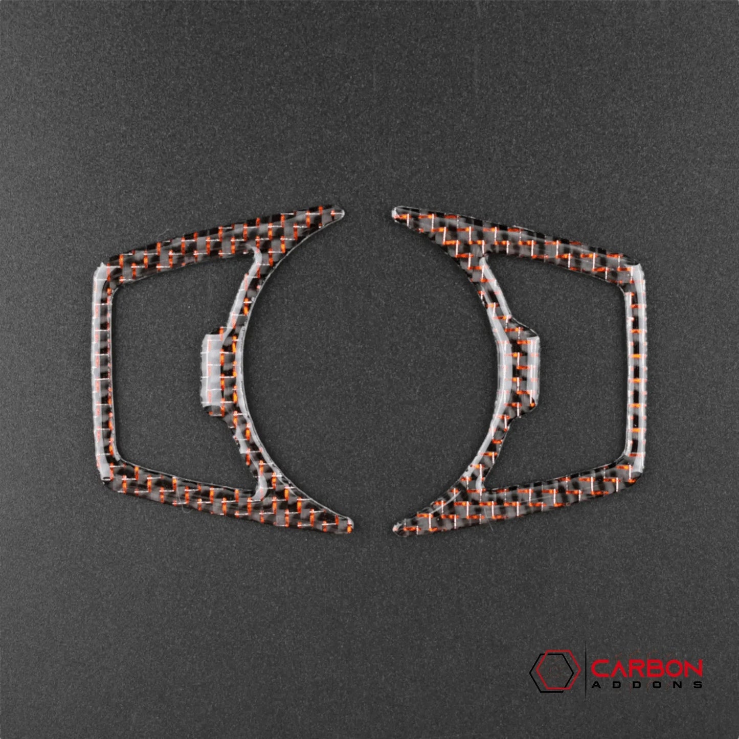 Reflective Carbon Fiber Headlight Switch Trim Overlay For Mustang 2015-2023