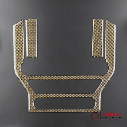 Reflective Carbon Fiber Multimedia Radio Trim Overlay for Mustang 2015-2023