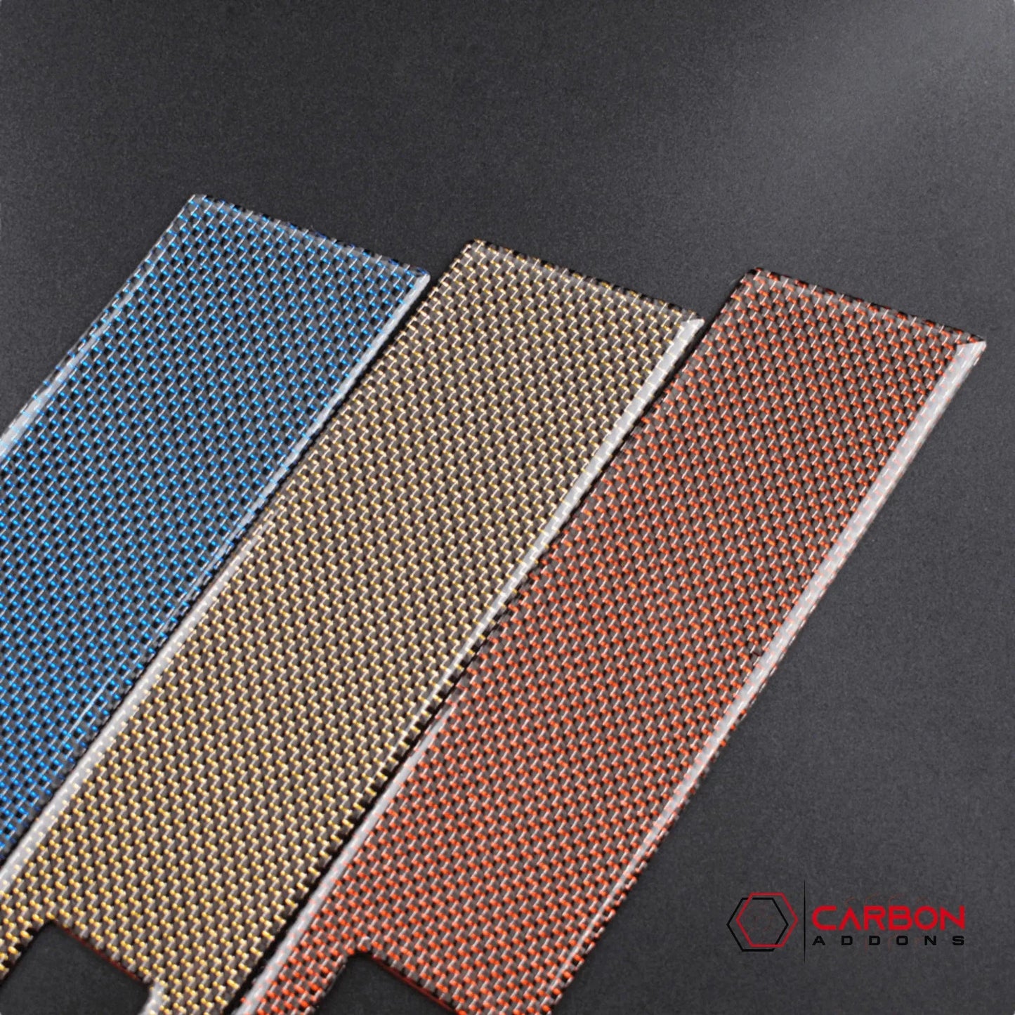 Reflective Carbon Fiber Passenger Dashboard Emblem Trim Overlay for Mustang 2015-2023