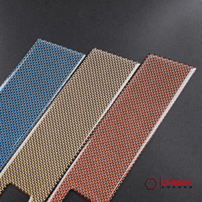 Reflective Carbon Fiber Passenger Dashboard Emblem Trim Overlay for Mustang 2015-2023