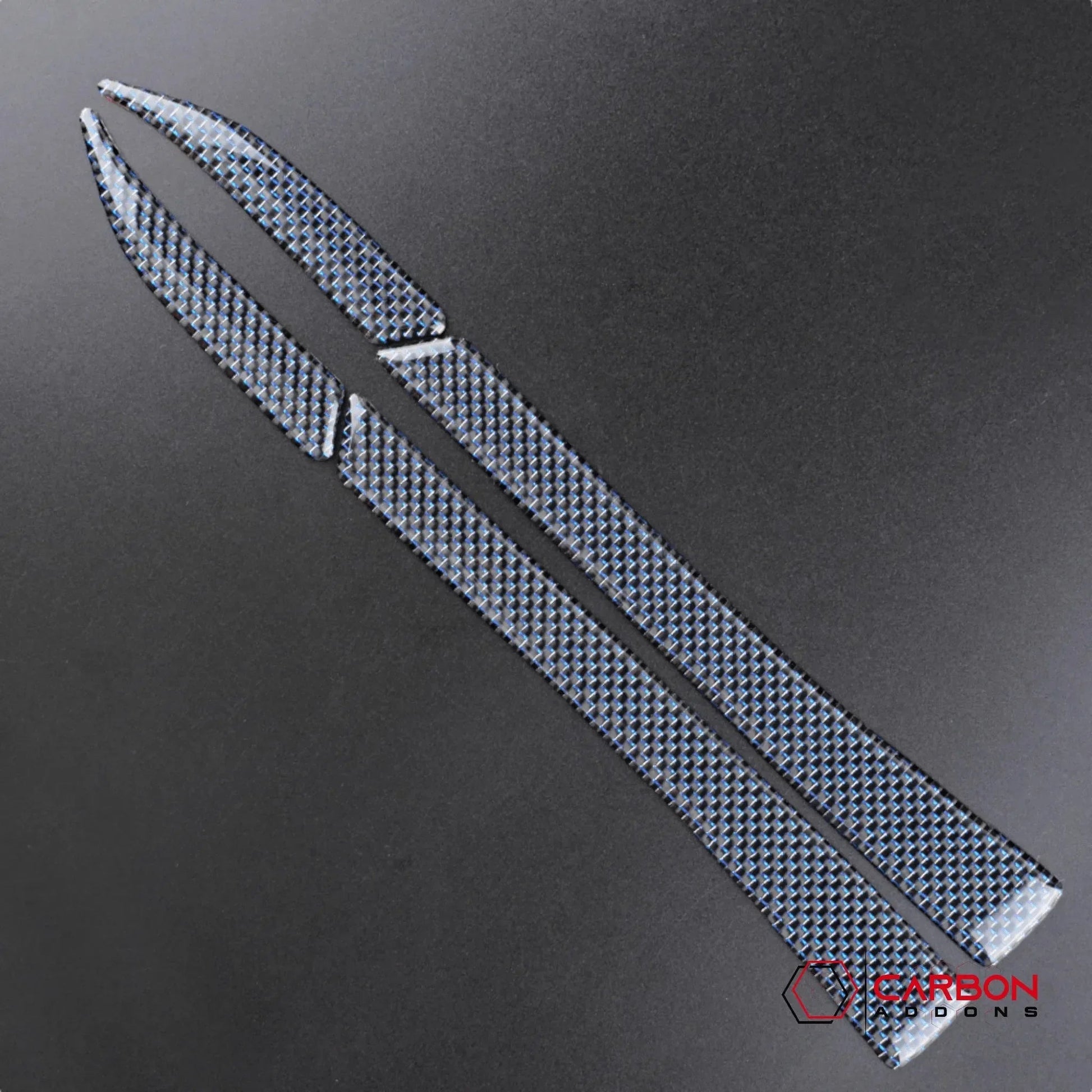 Carbon Fiber Rear View Mirror Trim Overlay For Mustang 2015-2023