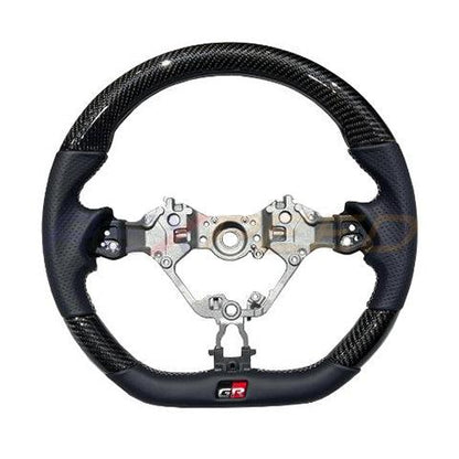GR86 / BRZ 2022+ Forged Carbon Red Leather Steering Wheel-Matte