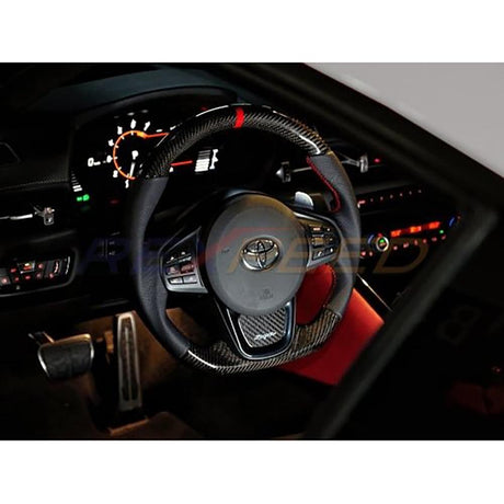 Rexpeed Gloss Forged Carbon Fiber Steering Wheel | 2020+ Toyota Supra (TS47FC)