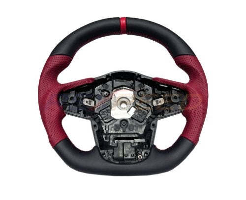 Rexpeed Matte Carbon Fiber Red Leather Steering Wheel | 2020+ Toyota Supra (TS47RM)