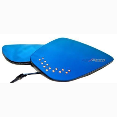 Rexpeed Anti Fog Polarized Blue Mirrors w/ LED Turn Signal | 2012-2019 Tesla Model S (HMTES01BAH)