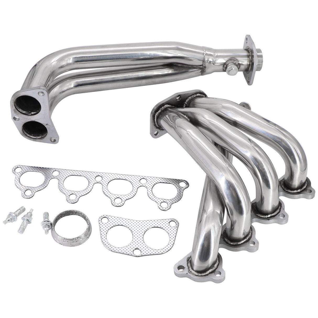BLEMISHED D Series D15 D16 Stainless Steel Header 4-2-1-Performance High Flow Light Weight Chrome Exhaust