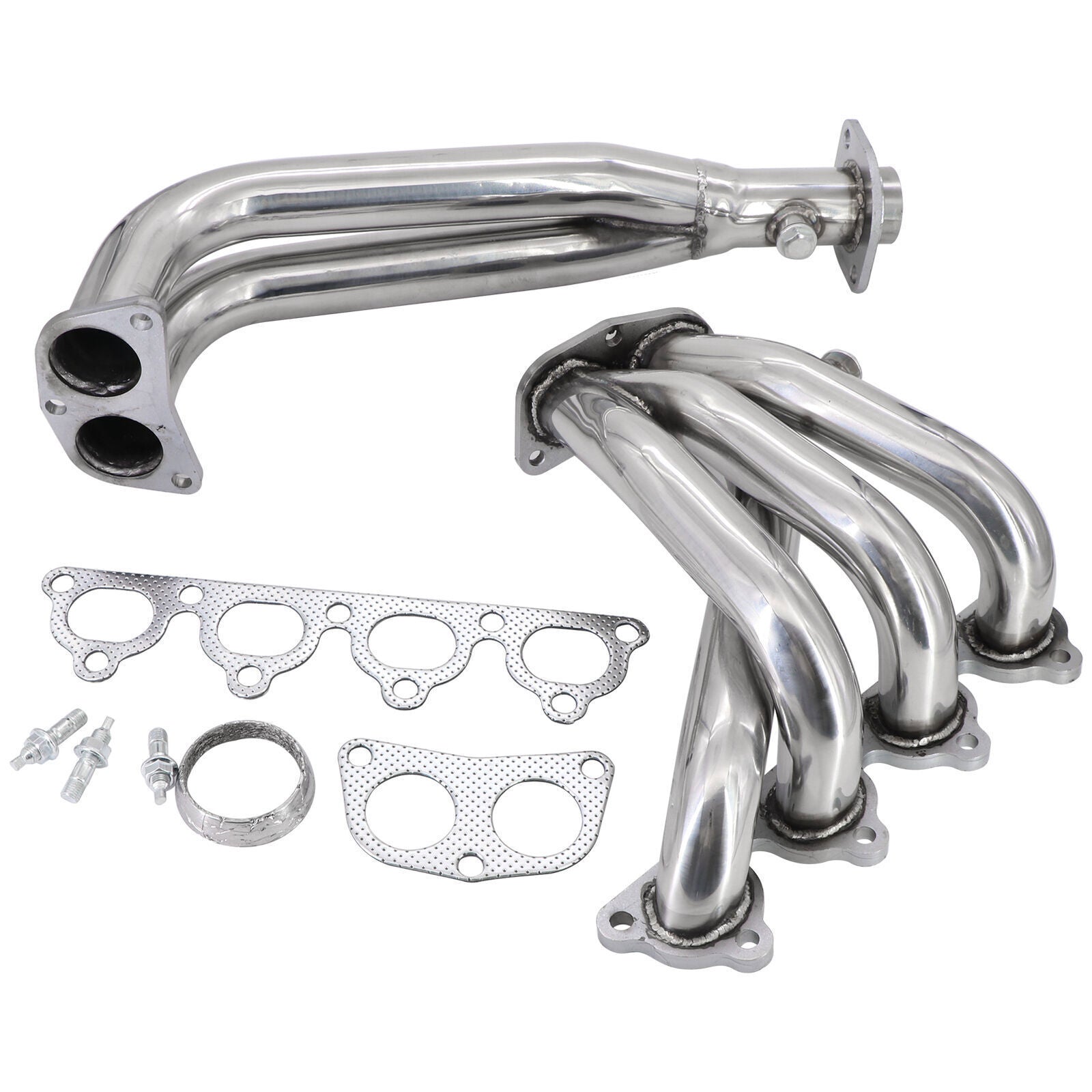 BLEMISHED D Series D15 D16 Stainless Steel Header 4-2-1-Performance High Flow Light Weight Chrome Exhaust