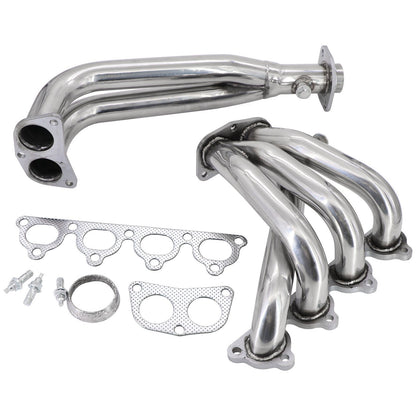 BLEMISHED D Series D15 D16 Stainless Steel Header 4-2-1-Performance High Flow Light Weight Chrome Exhaust
