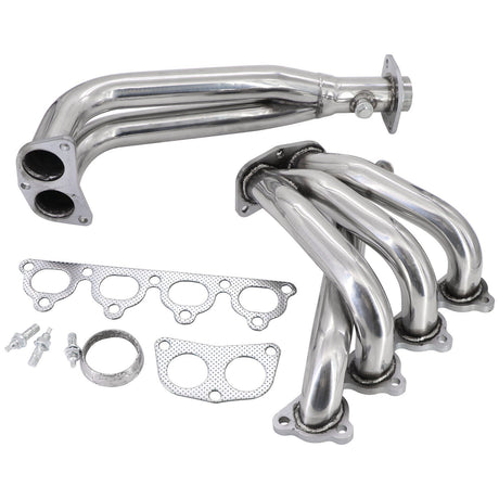 BLEMISHED D Series D15 D16 Stainless Steel Header 4-2-1-Performance High Flow Light Weight Chrome Exhaust