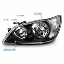 2001-2005 Lexus Is300 Black Housing Clear Marker Headlights