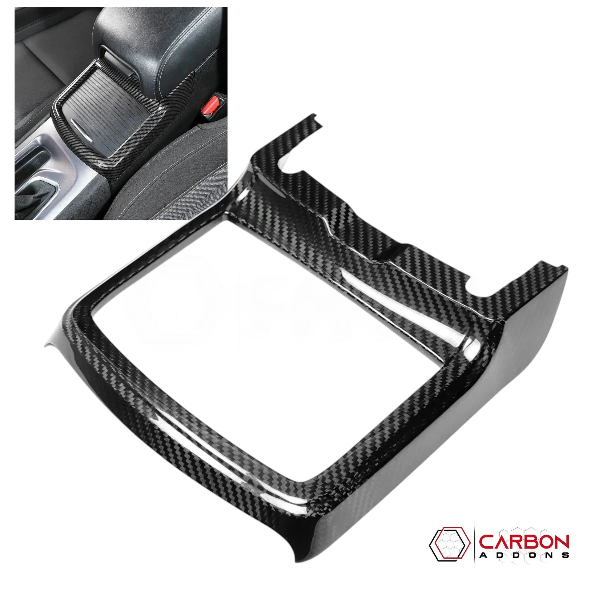 Dodge Charger 2015-2023 Real Carbon Fiber Cup Holder Trim Cover