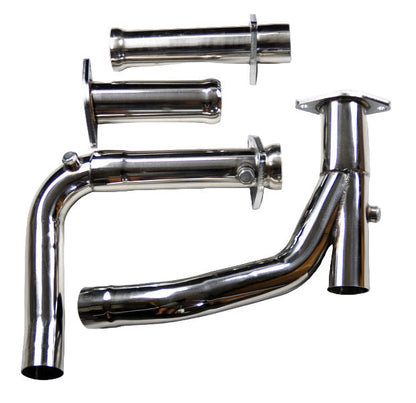 SPDZ1 Long Tube Headers with Y-Pipe Chevy Silverado / Suburban / Tahoe / GMC Sierra / Yukon (2007–2014) 4.8L / 5.3L / 6.0L / 6.2L – Full Polished Stainless Steel