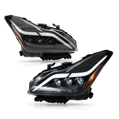 NTXGlow LED Tube Projector Headlights (2008-2015 Infiniti G37 & Q60 Coupe)