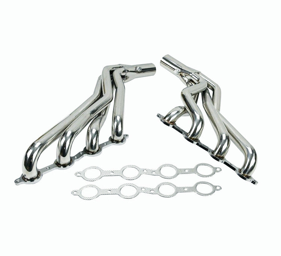 SPDZ1 Long Tube Headers | Chevy Silverado / Suburban / Tahoe / GMC Sierra / Yukon (2007-2014) 4.8L / 5.3L / 6.0L / 6.2L – Full Polished Stainless Steel