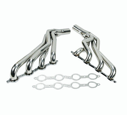 SPDZ1 Long Tube Headers | Chevy Silverado / Suburban / Tahoe / GMC Sierra / Yukon (2007-2014) 4.8L / 5.3L / 6.0L / 6.2L – Full Polished Stainless Steel