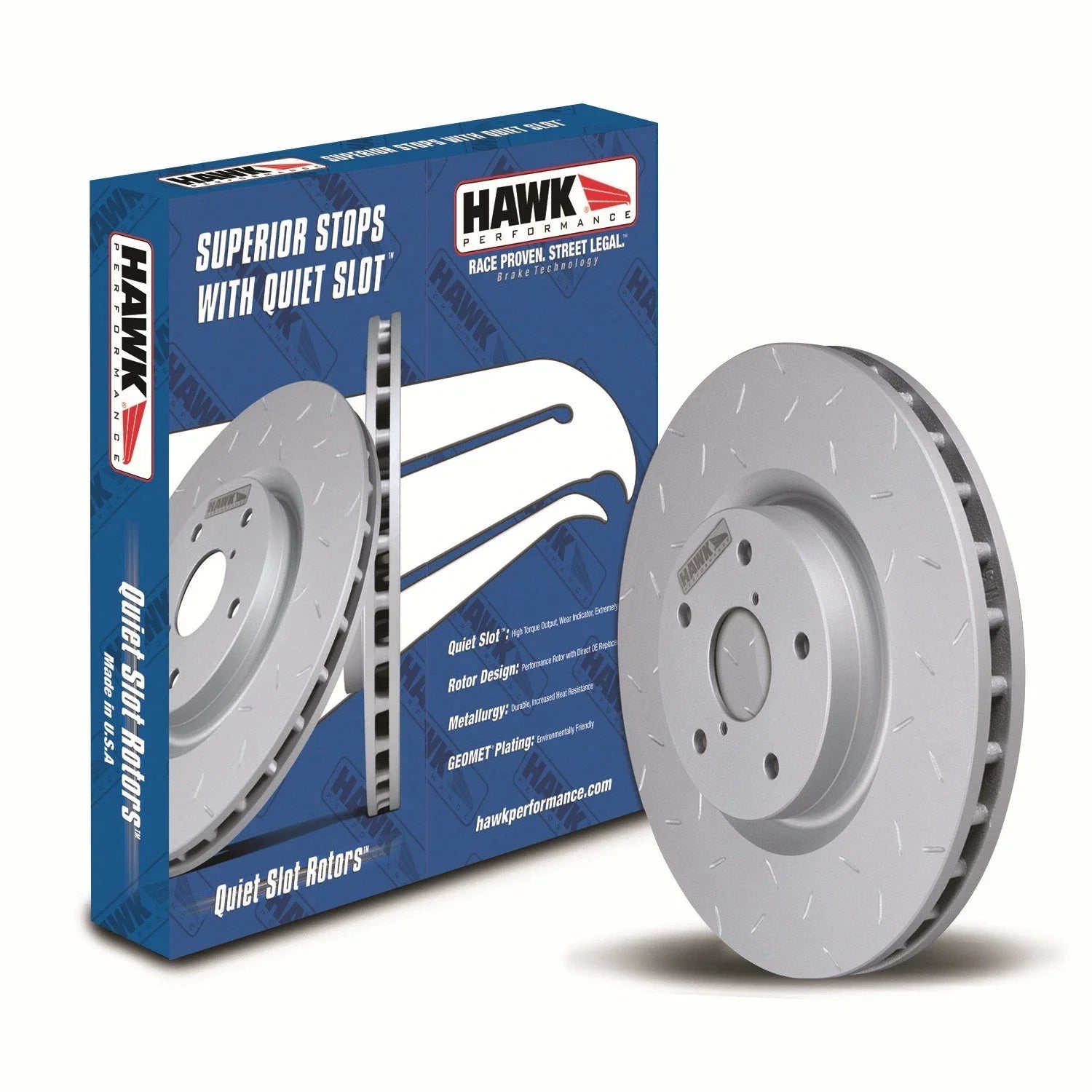 Hawk Quiet Slot Brake Rotors: Hawk Performance Quiet Slot Brake Rotors