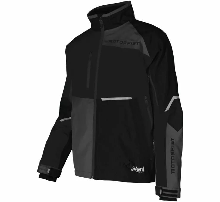 MOTORFIST Snowmobile Cold Weather Rekon X Jacket, Black/Grey - Size ADULT L