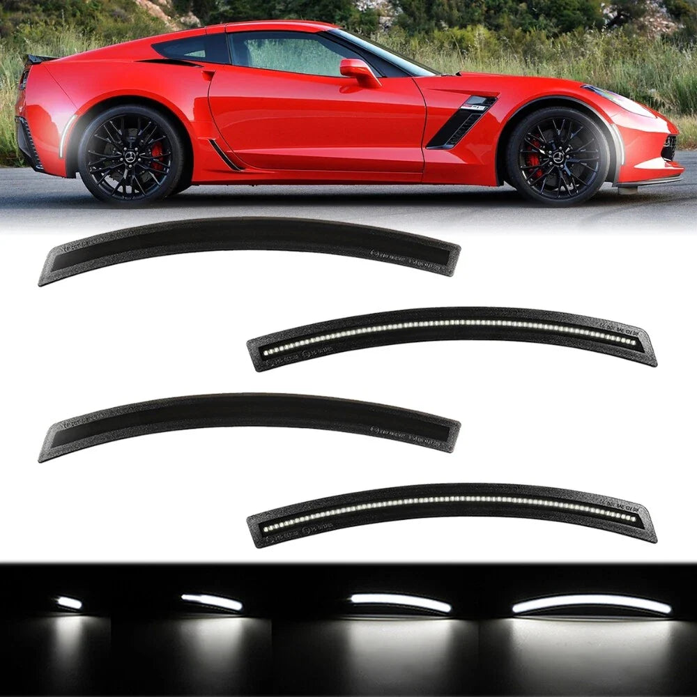CORVETTE 14-19 FRONT/REAR DYNAMIC SMOKED LED SIDE MARKERS
