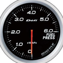 DEFI Advance BF White 60mm Fuel Pressure Gauge (Metric)