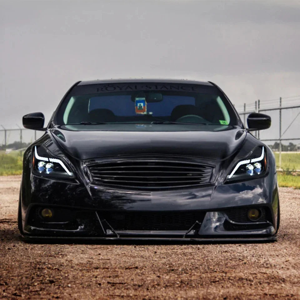 NTXGlow LED Tube Projector Headlights (2008-2015 Infiniti G37 & Q60 Coupe)