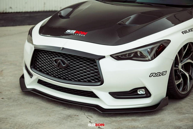 Seibon TB-Style Carbon Fiber Front Lip | 2017-2020 Infiniti Q60 (FL17INFQ60-TB)