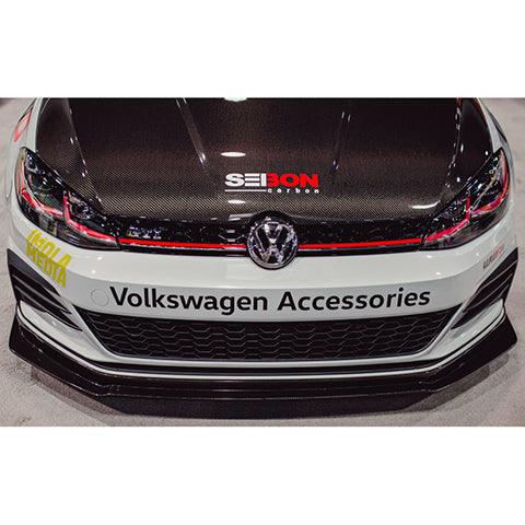 Seibon MB-Style Carbon Fiber Front Lip | 2018-2020 Volkswagen Golf GTI (FL18VWG7-MB)