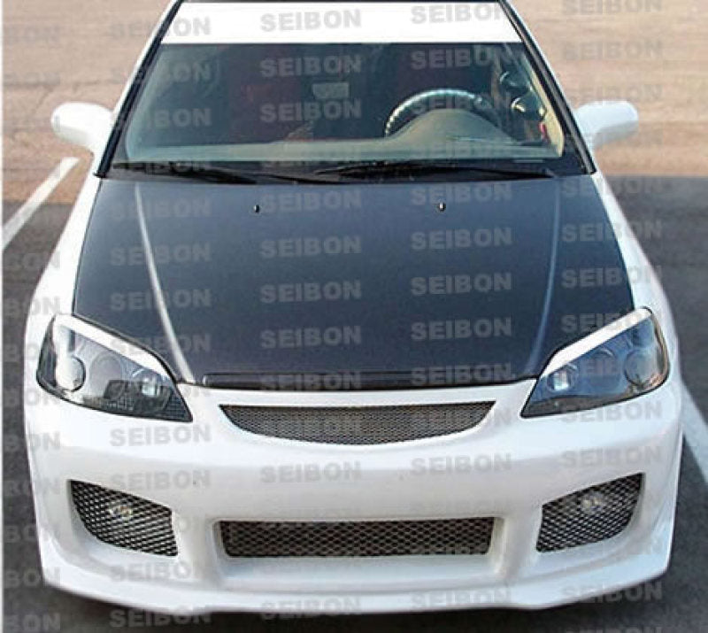 Seibon OEM Carbon Fiber Hood | 2001-2003 Honda Civic (HD0103HDCV-OE)