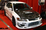 Seibon Carbon Fiber Hood Style CW | 2003-2005 Mitsubishi Evo 8 (HD0305MITEVO8-CW)