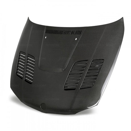 Seibon 2DR/HB GTR-Style Carbon Fiber Hood | 2008-2011 BMW 1 Series (HD0809BMWE822D-GTR)