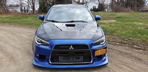 Seibon TS-Style Carbon Fiber Hood | 2008-2015 Mitsubishi Evo X CZ4A (HD0809MITEVOX-TS)