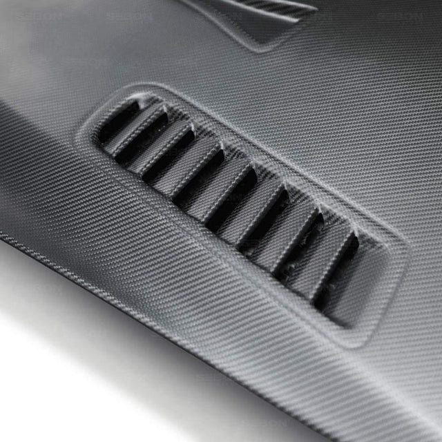 Seibon ES-Style Dry Carbon Fiber Hood | 2009-2016 Nissan GT-R R35 (HD0910NSGTR-ES-DRY)