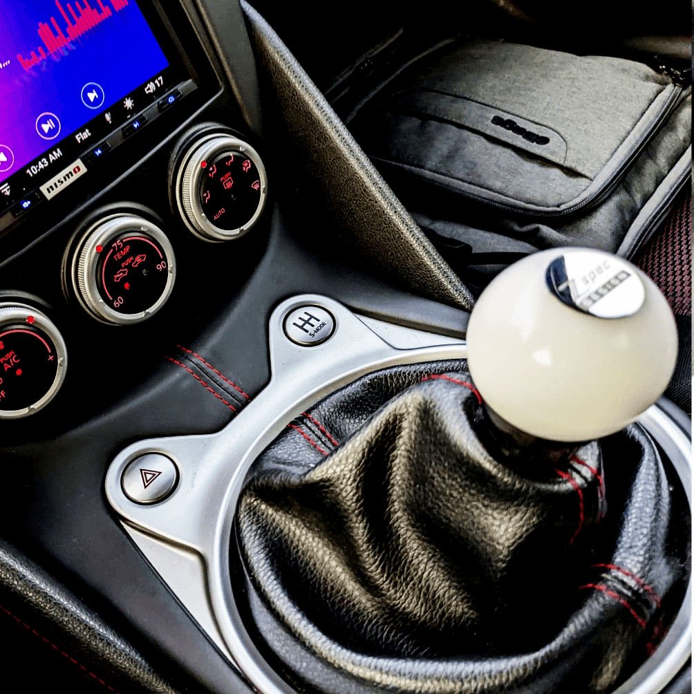 ZSPEC Shift Knob, M12-1.25, Delrin & Stainless, 6-Speed Shift Pattern Coin