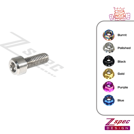 ZSPEC M6-1.0x12mm Socket-Cap SHSC Fastener/Bolt, Titanium Grade-5, Per Each