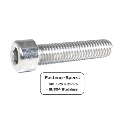 ZSPEC M8-1.25x35mm Socket-Cap SHSC Fasteners, Stainless, 10-Pack