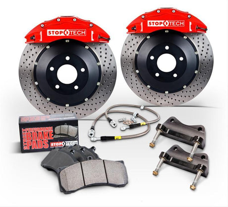 Stoptech Performance Red Brake Kit Rear Slotted Rotors (83.625.004G.73)