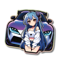 Supra Girl Anime Sticker