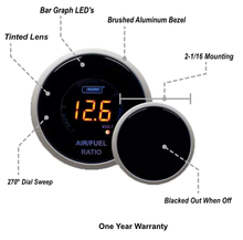 2-1/16" Digital Air Fuel Ratio & Volt Gauge-Amber