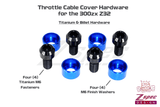 ZSPEC Throttle Cable Cover Fasteners for '90-96 Nissan 300zx Z32, Titanium & Billet