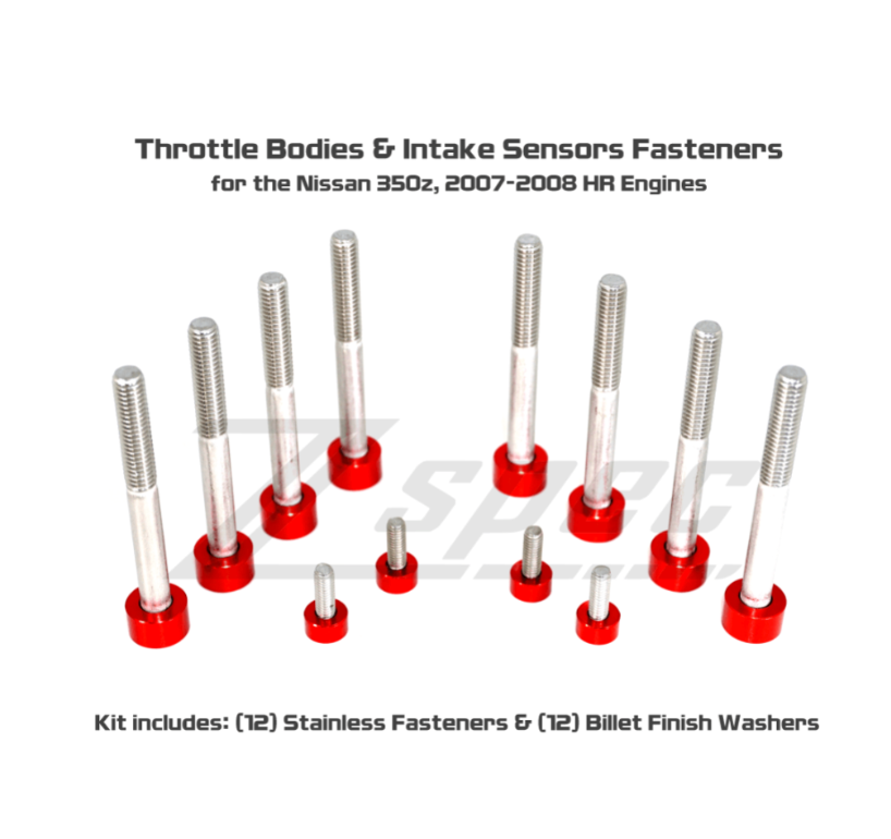 ZSPEC Throttle Bodies & Airflow Sensors Fasteners for Nissan 350z HR, Stainless & Billet