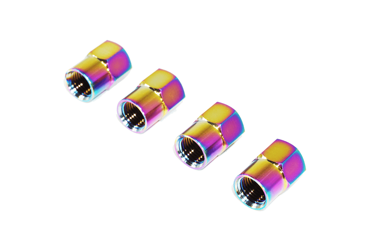 Titanium Tire Cap Set, Universal for Valve Stem Caps on Cars & Bikes, Grade-5 Titanium