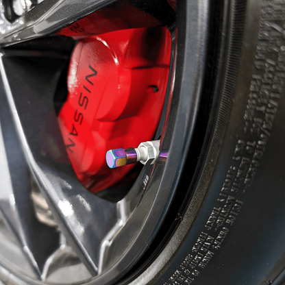 Titanium Tire Cap Set, Universal for Valve Stem Caps on Cars & Bikes, Grade-5 Titanium