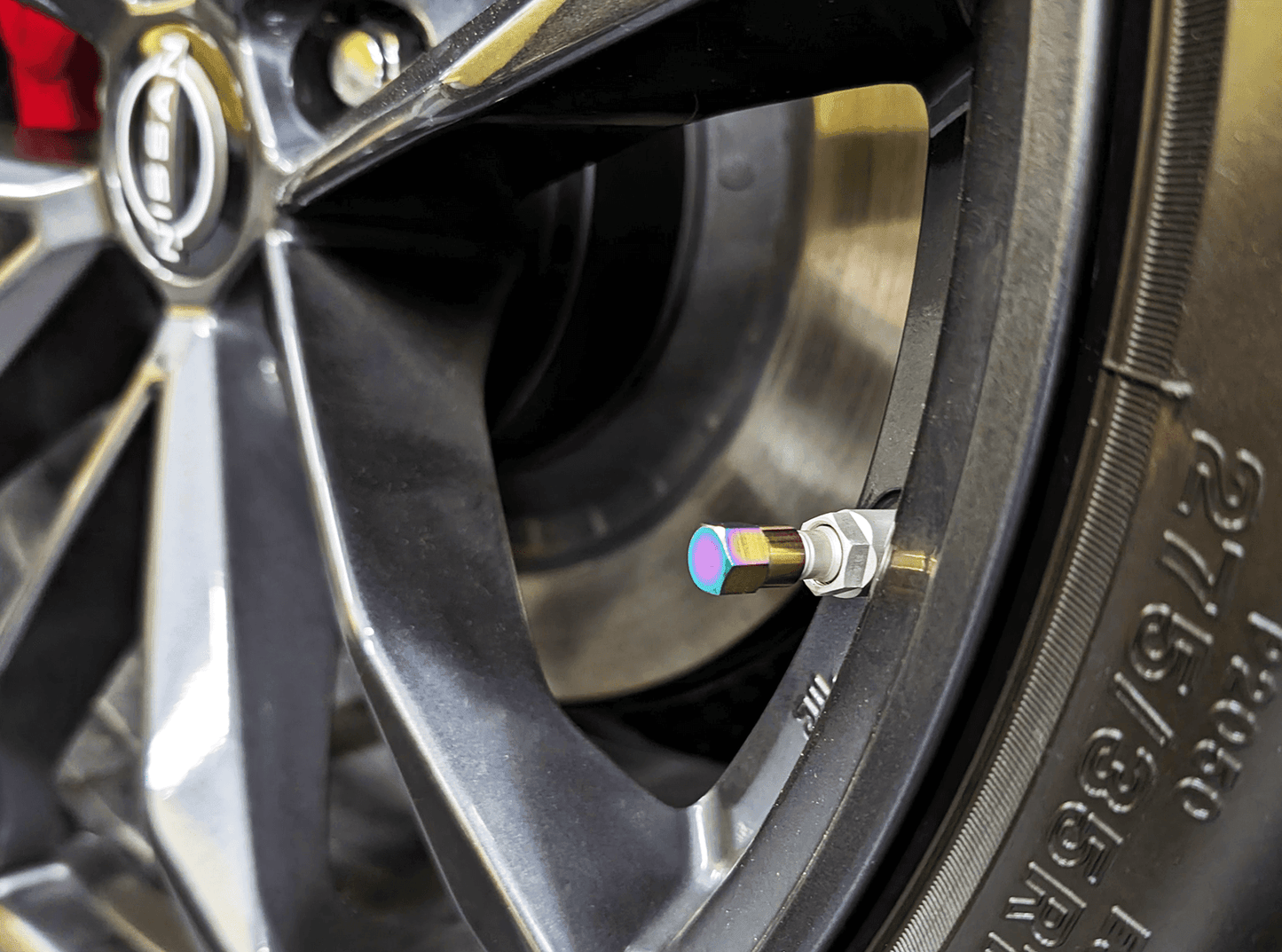 Titanium Tire Cap Set, Universal for Valve Stem Caps on Cars & Bikes, Grade-5 Titanium