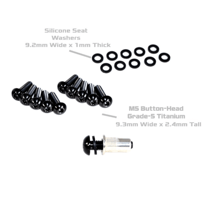 ZSPEC Button-Head Body Kit Fastener, M5x25mm w/ Rivet Nut, Titanium, Per Each