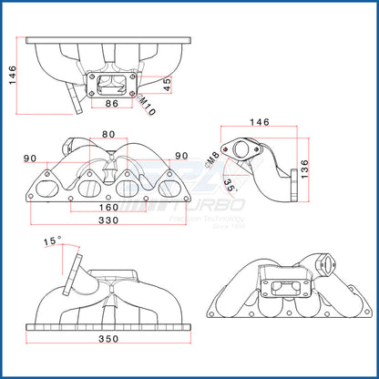Honda B-series T3 turbo manifold - PRE SALE
