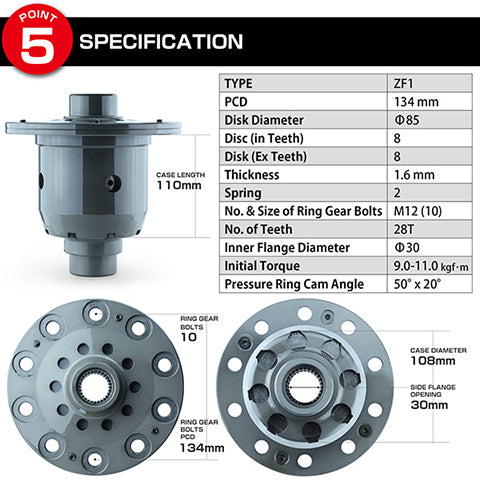 Tomei T-TRAX Limited Slip Differential | 2016-2022 Mazda Miata (TC101B-MZZF1)