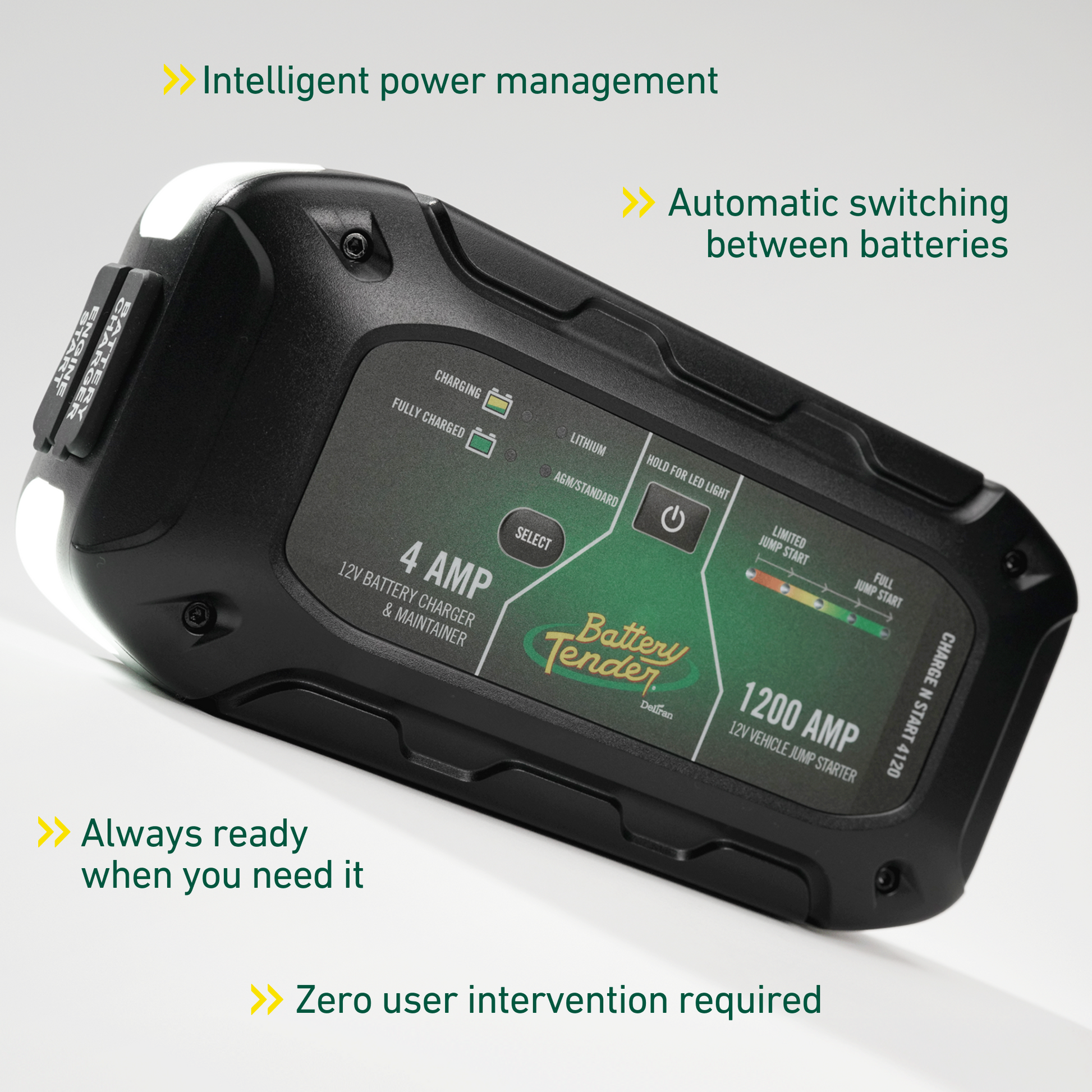 Charge N Start 4120 — 4 Amp Battery Charger & 1200 Amp Jump Starter