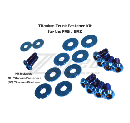 ZSPEC Trunk Dress Up Bolts® Kit for '13-21 Scion FRS, Subaru BRZ, Toyota 86, Titanium