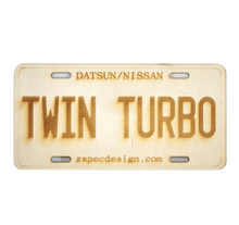 ZSPEC Nissan "Twin Turbo" License Plate, Birch, Ornamental