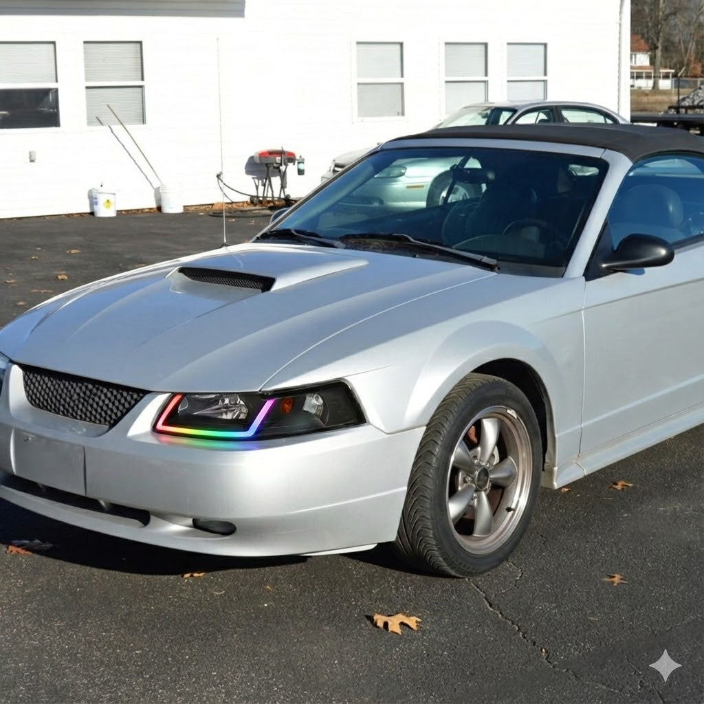 NTXGLOW RGB headlights (1999 - 2004 Ford Mustang)