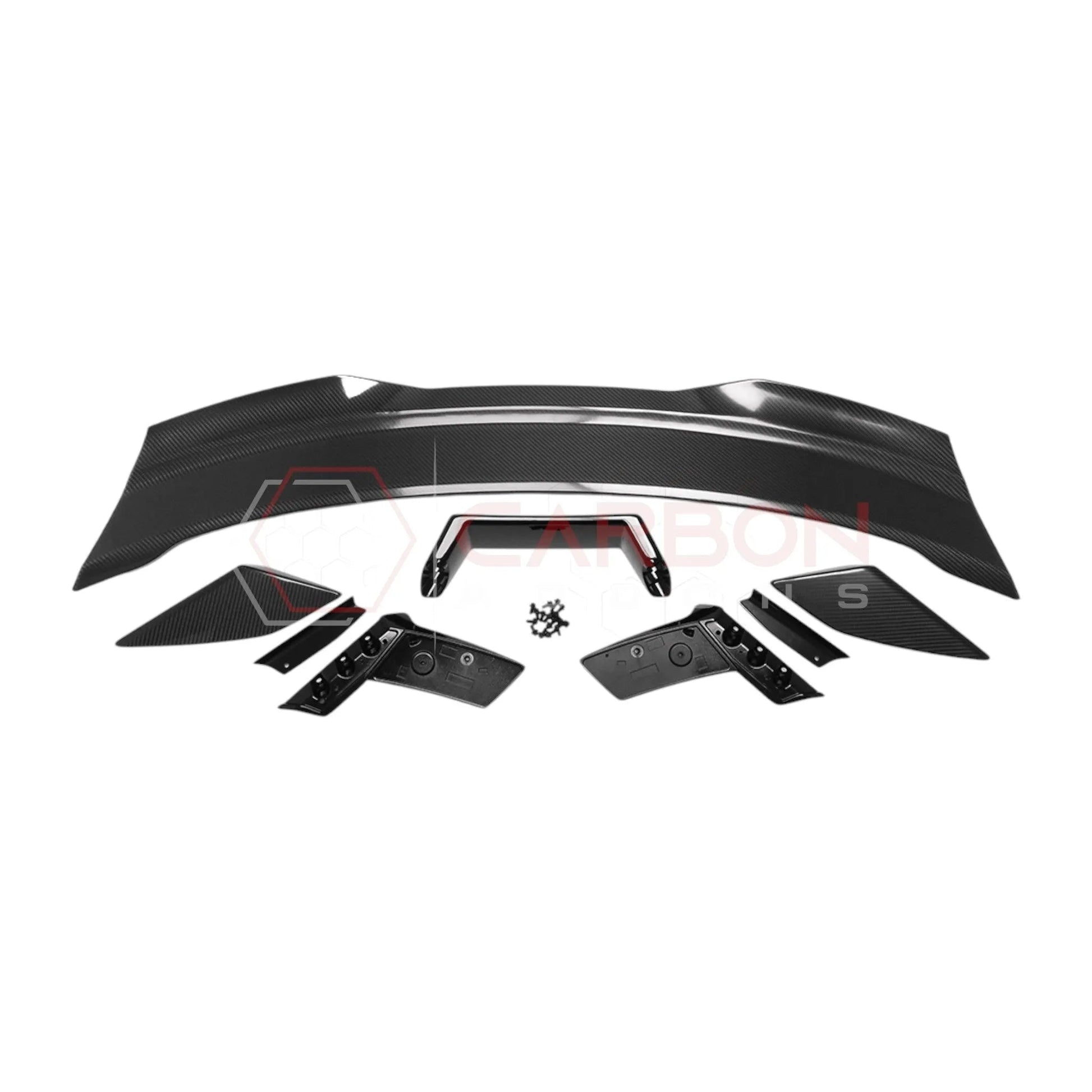 2024+ S650 Mustang Dark Horse Style Carbon Fiber Spoiler with built in Gurney Flap